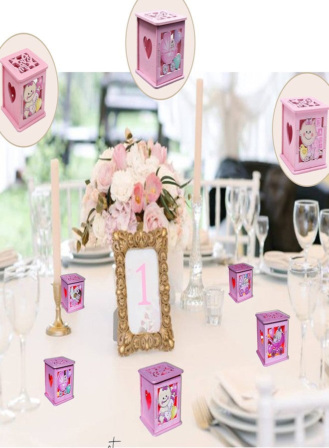 Jades : Baby Themed Favor Box- Baby Themed Party Candy Boxes-Baby Shower Treat Box-Baby Themed 1st Birthday-Baby Themed Table décor | Set of 6 | Pink (Set B) - Image 1
